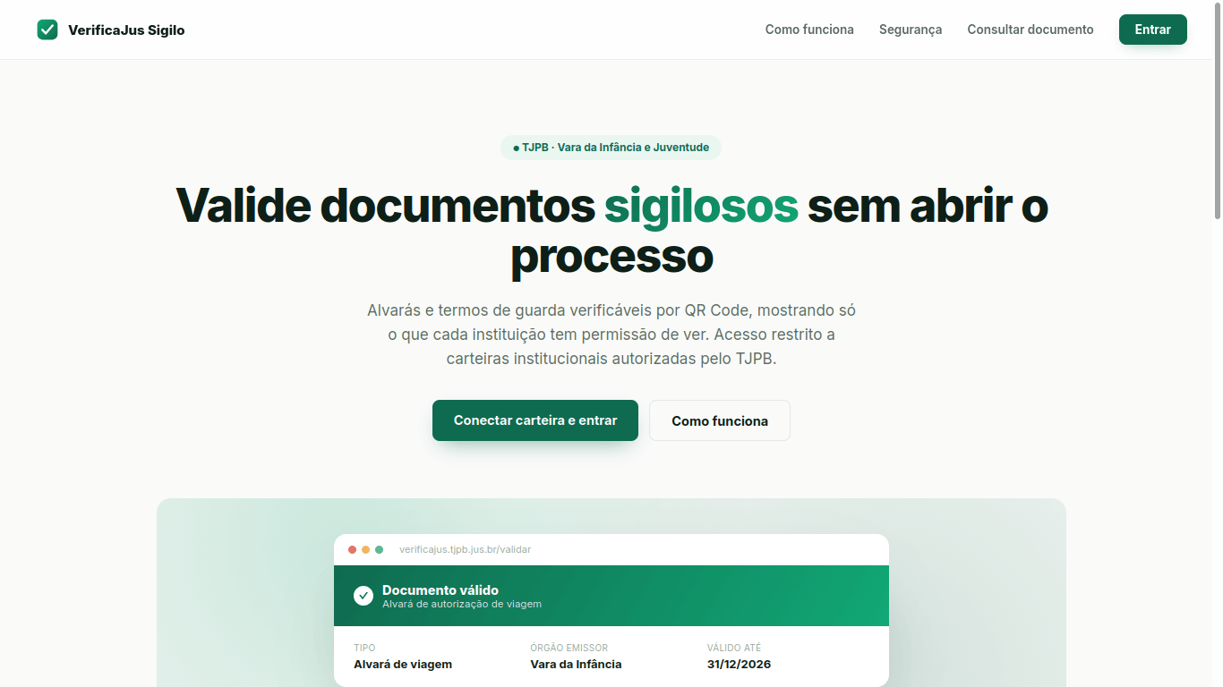Project Preview VerificaJus Sigilo